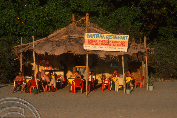 T9255. Santana beach restaurant. Arambol. Goa. India. 18th January 2000