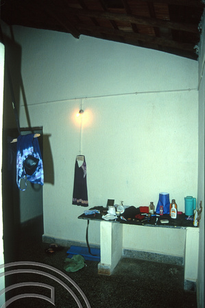 T9339. Inside room 4 at Mrs Naik Home, a long established pace to stay. Arambol. Goa. India. 29th January 2000