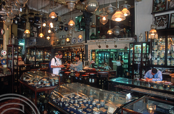 T9937. Inside Phillips antique shop. Mumbai. India. 23rd February 2000
