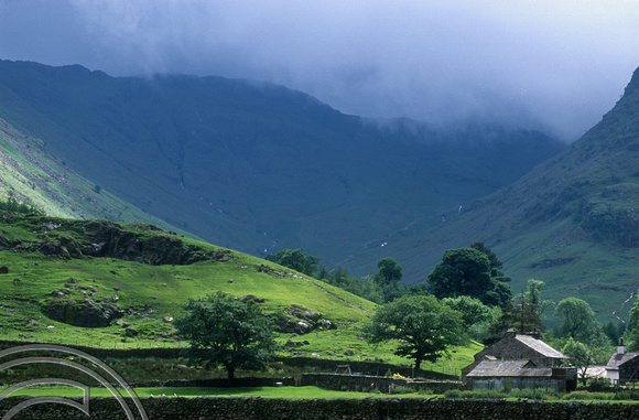 T10041. The wettest place in England. Seathwaite. Borrowdale. England. 22nd June 2000