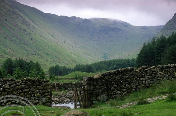 T10045. The wettest place in England. Seathwaite. Borrowdale. England. 22nd June 2000