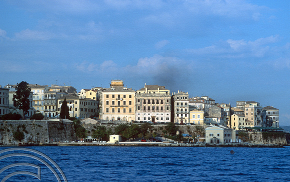 T10166. View of the old town from the sea. Corfu. Ionian Isles. Greece. 26th September 2000