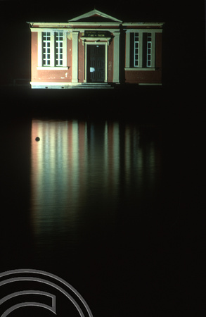 T10214. The old school at night. Lakka. Paxos. Ionian Isles. Greece. 30th September 2000