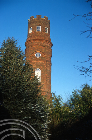 T10366. Brick tower. A folly at Little Berkhamstead. Hertfordshire. England. 28th December 2000