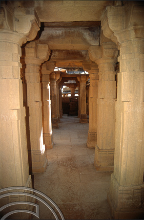 T4305. Inside a tomb. Bada Bagh. Jaisalmer. Rajasthan. India. December 1993.
