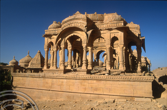 T4306. Royal tomb. Bada Bagh. Jaisalmer. Rajasthan. India. December 1993.