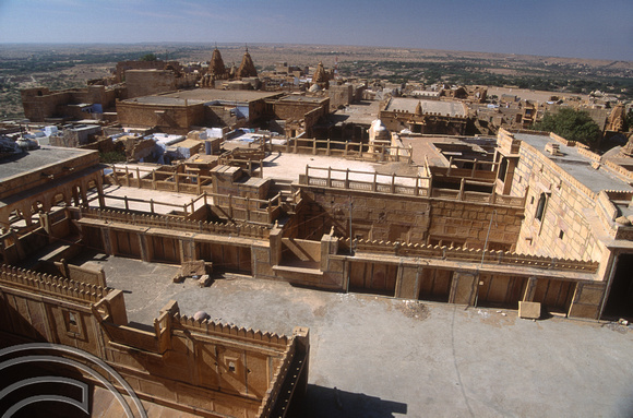 T4282. Roofs in the old town. Jaisalmer. Rajasthan. India. December 1993