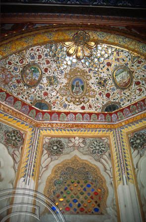 T4389. Internal decoration. The fort. Jodhpur. Rajasthan. India. December 1993.