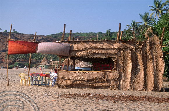 T4429. Beach restaurant. Arambol. Goa. India. December 1993.