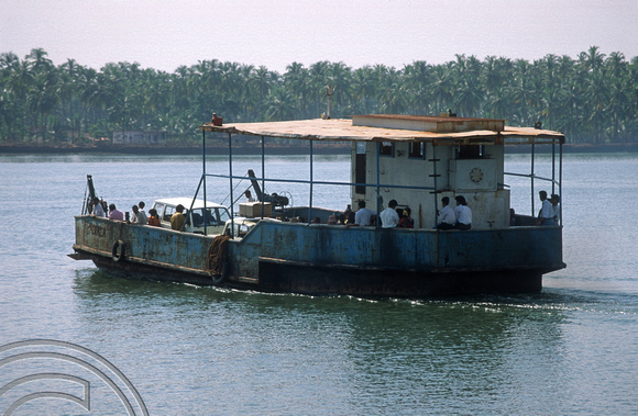 T4454. Siolim - Mandrem ferry. Siolim. Goa. India. December 1993.