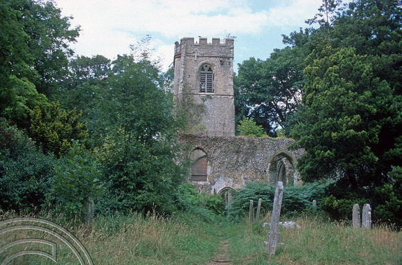 T5324. Ruins of the church. Ayot St Lawrence. Hertfordshire. England. August 1995.