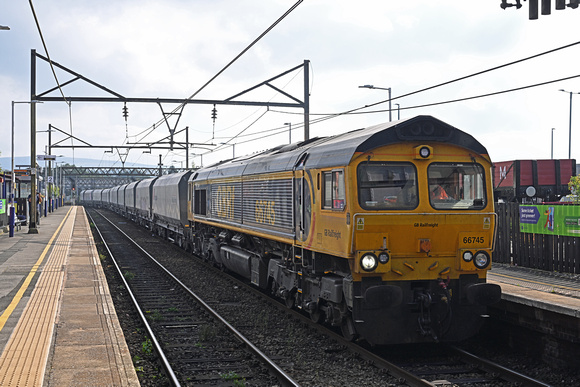 DG428303. 66745. 6J46 0850 Peak Forest Cemex to Hope St Peakstone. Guide Bridge. 21.9.2024.