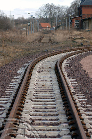 FDG2974. New metre gauge track. Gernrode. Harz railway. Germany. 17.2.06.