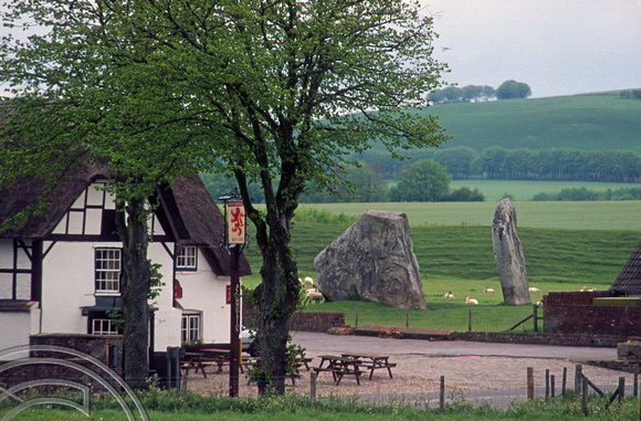 T5493. Red Lion pub in the standing stones. Avebury. Wiltshire. England. May 1996