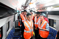 DG429586. Louise and Sadiq inspecting the new tube trains. Siemens. Goole. 3.10.2024.