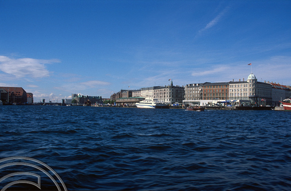 T5425. The city from the river. Copenhagen. Denmark. August 1995
