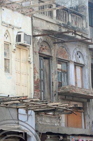 DG69552. Cut back buildings. Paharganj. Delhi. India. 7.12.10.