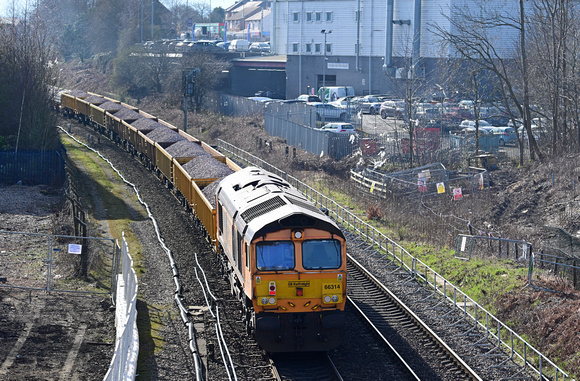 DG441377. 66314. 6G89. 1122 Belmont Down Yard to Thornhill L.N.W. Jn. Bradley Junction. 5.3.2025.