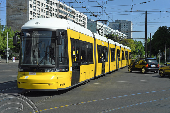 DG369722. Tram 9076. Otto-Braun Straße. Berlin. Germany. 9.5.2022.