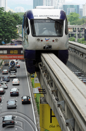 DG103369. Monorail from Imbi. Kuala Lumpur. Malaysia. 4.2.12.