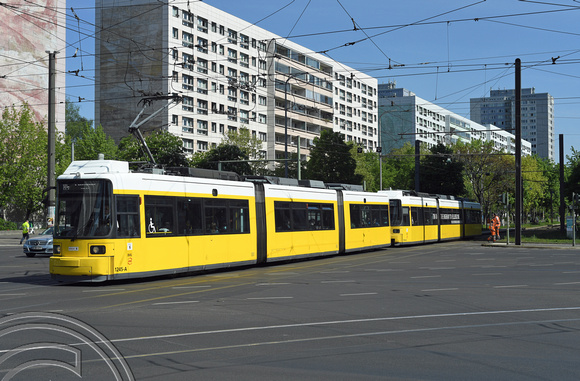 DG369713. Trams 1245 and 1261. Otto-Braun Straße. Berlin. Germany. 9.5.2022.