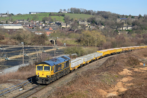 DG441401. 66749. 6G89. 1122 Belmont Down Yard to Thornhill L.N.W. Jn. Heaton Lodge Junction. 5.3.2025.