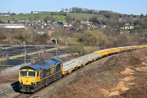 DG441399. 66749. 6G89. 1122 Belmont Down Yard to Thornhill L.N.W. Jn. Heaton Lodge Junction. 5.3.2025.