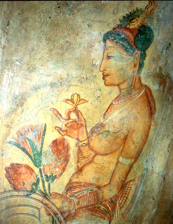 T14764. Rock painting.  Sri Lanka. 2003.  (1)