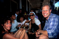 T5756. Lynn, Johnny and friends at the bus station. Panjim. Goa. India. December 1995
