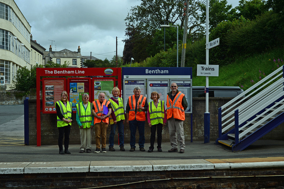 DG249260. Some of the friends of Bentham station. Bentham. 5.8.16