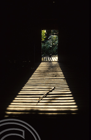 T3809. Bamboo floor. Siberut. Mentawai Islands. Indonesia. 1992.