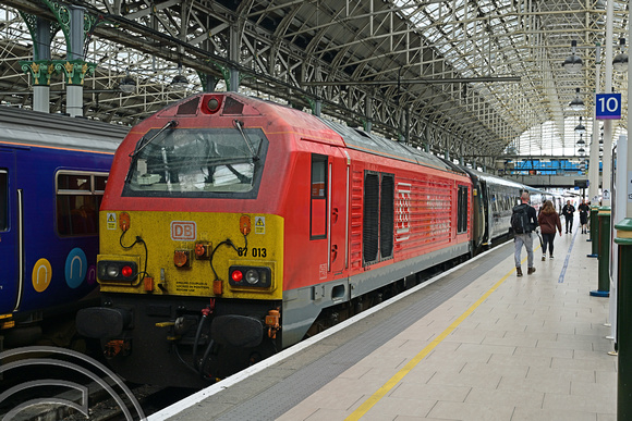 DG417340. 67013. 1V42. 1230 Manchester Piccadilly to Cardiff Central. Manchester Piccadilly. 20.5.2024.