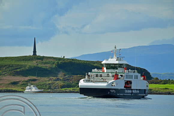 DG378384. Calmac ferry, Loch Frisa. 1160gt. Built 2014. Oban. Scotland. 28.8.2022.