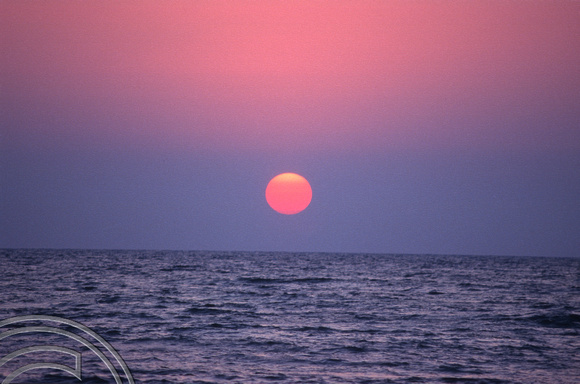 T5745. Beach sunset. Arambol. Goa. India. December 1995