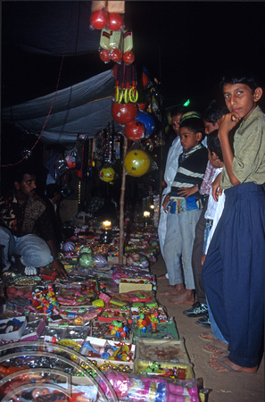 T5679. Stall at the Temple festival. Arambol. Goa. India. December 1995