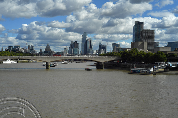 DG379346. The Thames and city of London from Charing Cross Bridge. 16.9.2022.