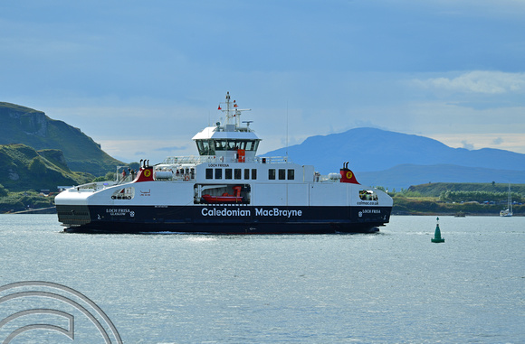 DG378358. Calmac ferry, Loch Frisa. 1160gt. Built 2014. Oban. Scotland. 28.8.2022.