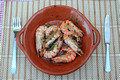 DG52810. Garlic prawns. Jollies restaurant. Ohlos de Agua. Portugal. 25.5.10.