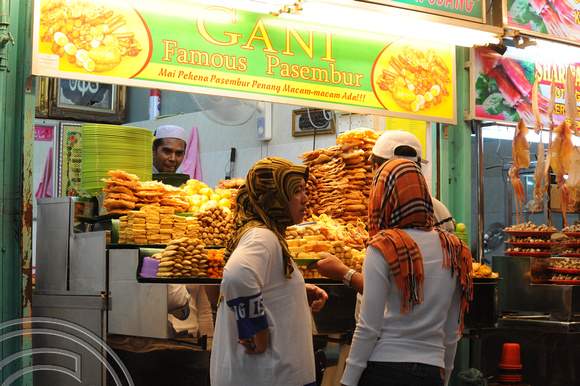 TD12034. Food market. Georgetown. Penang. Malaysia. 28.1.09.