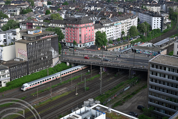 DG416147. Looking down on the station. D-Wehrhahn S. Dusseldorf. Germany. 6.5.2024.