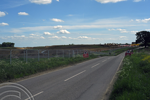 DG370822. HS2. Construction seen from Radstone Road Looking South. Brackley. Northants. 22.5.2022