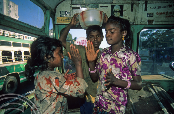 T6612. Begggars. Chennai. Tamil Nadu. India. 1998.