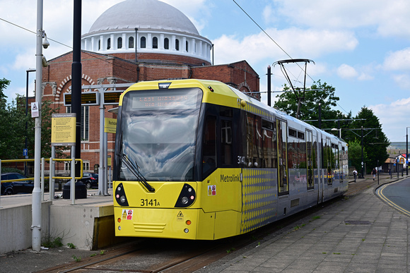 DG419604. Tram 3141. Rochdale station. 24.6.2024.