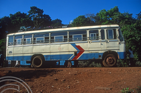 T5757. Goa state transport bus. Karnataka. India. December 1995