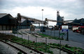 0585. 0-6-0 shunter seen at grain terminal sidings. New Holland. 7.3.1990