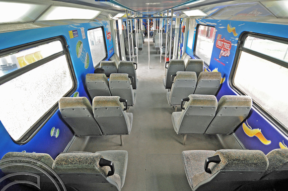 DG36015. Class 82 EMU interior. 4.10.09.