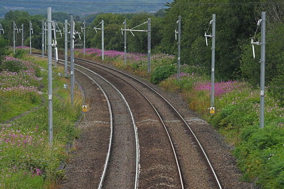 DG422606. Electrification progress. Hindley. 18.7.2024.