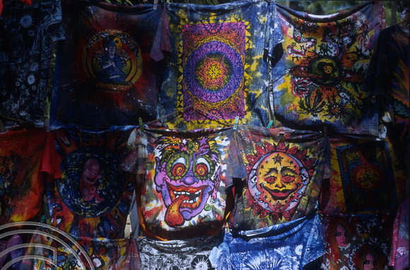T5576. Stall. The flea market. Anjuna. Goa. India. December 1995
