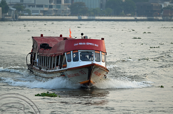 DG438675. Chao Praya river water taxi. Bangkok. Thailand. 5.2.2025.