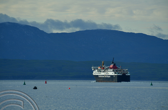 DG378411. Calmac ferry, Isle of Mull. 4719gt. Built 1988. Oban. Scotland. 28.8.2022.